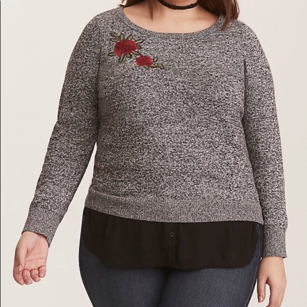 Embroidered sweater price firm